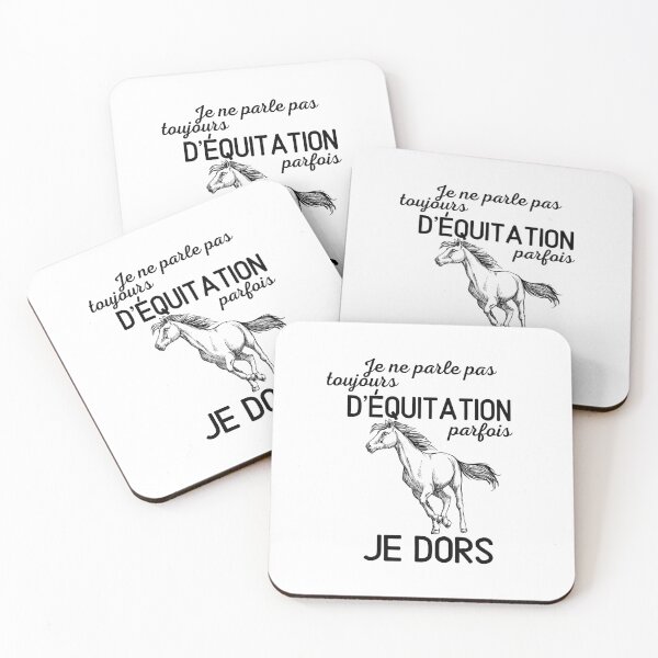 Aperçu de l'œuvre Je ne parle pas toujours d'équitation cadeau humoristique créée et vendue par TeeJfm.