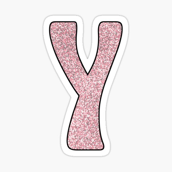 letter y pink glitter stickers for sale redbubble