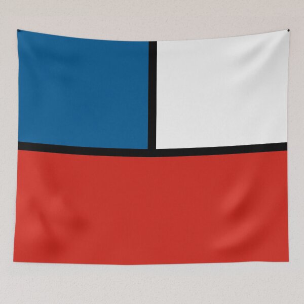 Item preview, Mondrian Tricolor Squares Red Blue And White V designed and sold by rewstudio.