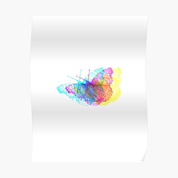 Butterfly Colorful Meadow Poster