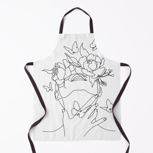 Item preview,  Girl Face Hands With Flowers Instead Head. Minnimalist Art designed and sold by OneLinePrint.