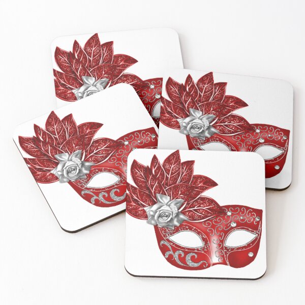 Item preview, Mask Masquerade ball Carnival red designed and sold by azomiross.