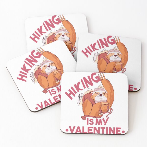 Item preview, Hiking Is My Valentine Sloth Funny Climbing Gift designed and sold by WhiteTears.
