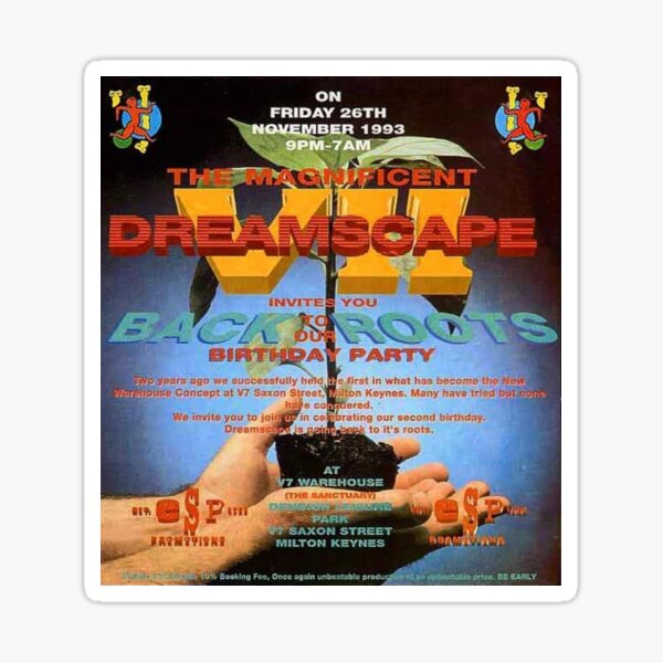 Dreamscape VII Back To Our Roots Flyer Sticker