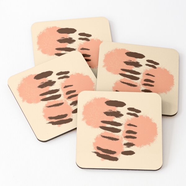 Item preview, Cotton Ball Abstract Design, Peach on Ivory designed and sold by CotodiStudio.