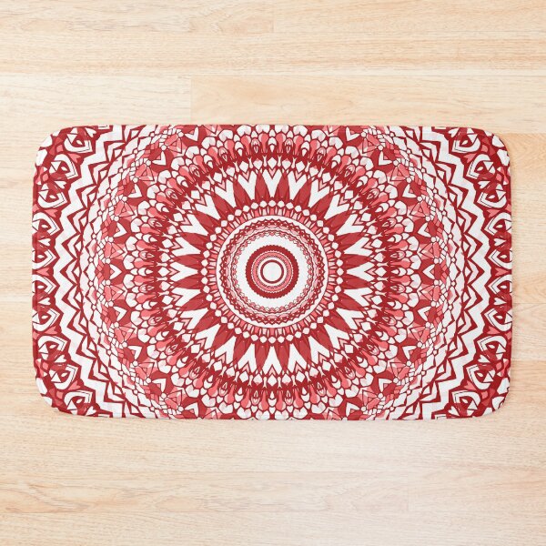 Item preview, Cranberry Red Mandala designed and sold by Kelly Dietrich Mandala & Fractal Art.