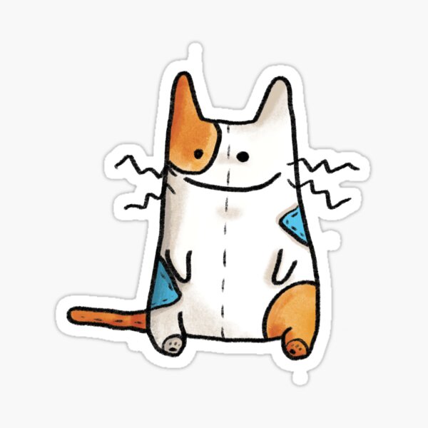 Cat plush Sticker
