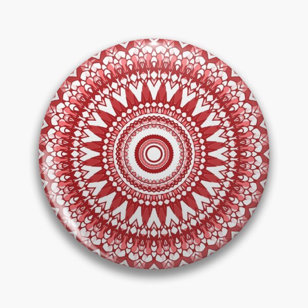 Item preview, Cranberry Red Mandala designed and sold by Kelly Dietrich Mandala & Fractal Art.