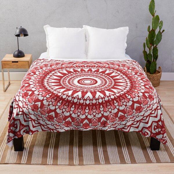 Item preview, Cranberry Red Mandala designed and sold by Kelly Dietrich Mandala & Fractal Art.