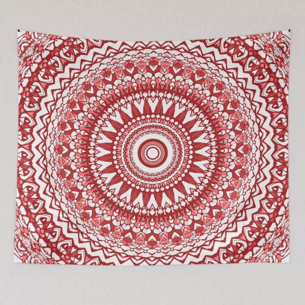 Item preview, Cranberry Red Mandala designed and sold by Kelly Dietrich Mandala & Fractal Art.