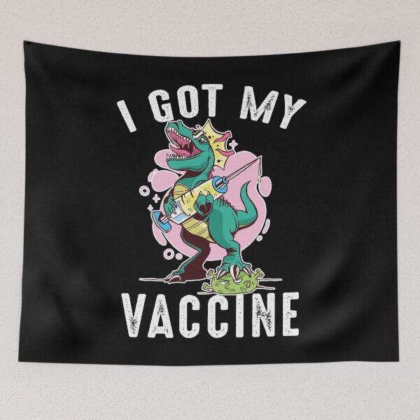 Item preview, Recibí mi vacuna T-rex Vacunado Recibí la vacuna T-rex Kids designed and sold by RandomStuffShop.