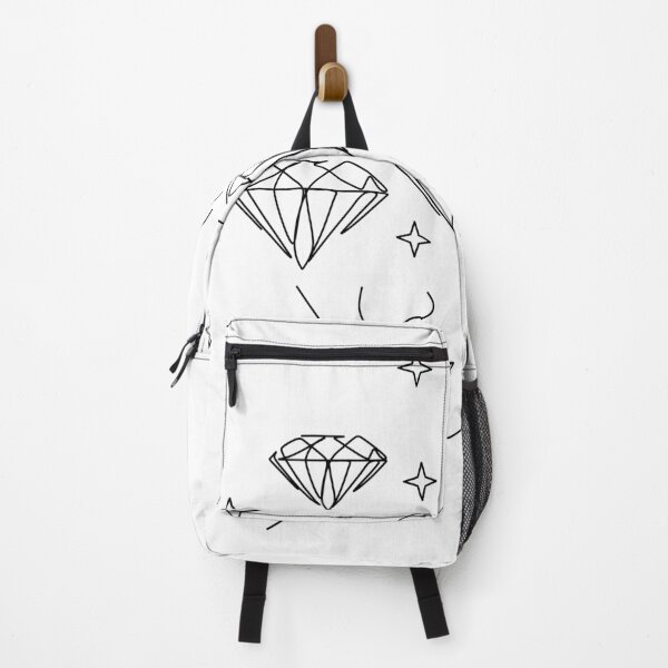 Item preview, Minimal Line Art Woman with Diamonds Art Print designed and sold by OneLinePrint.