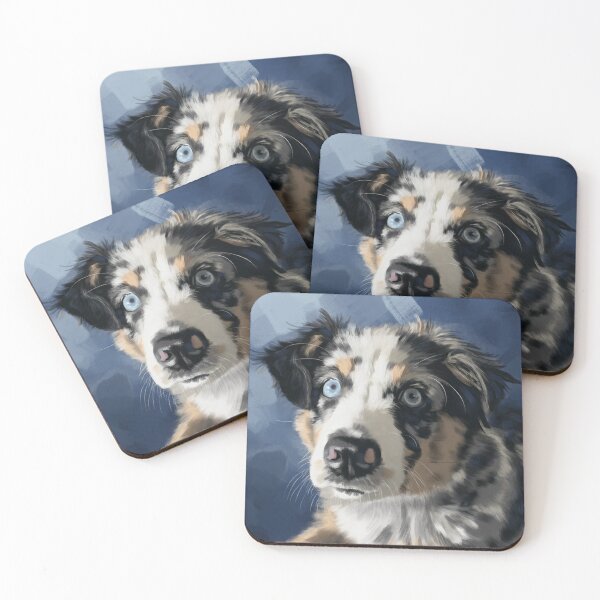 Item preview, Blue Merle Aussie designed and sold by Leah Rose Art.