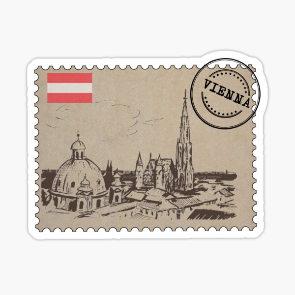 Vienna Austria Postage Stamp Magnet