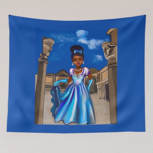 Item preview, Princess in Roman inspired courtyard   ! beautiful  black girl with Afro hair, brown eyes and dark brown skin. Hair love ! designed and sold by Artonmytee.