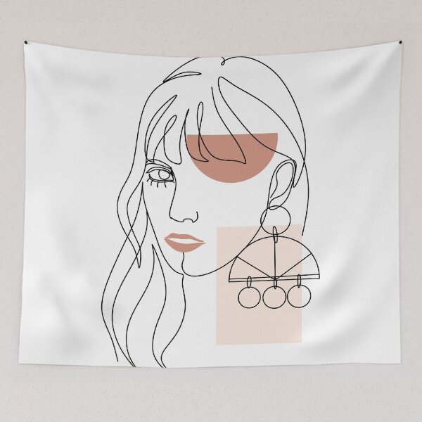 Item preview, Minimal Line Art Woman Boho Art Print designed and sold by OneLinePrint.