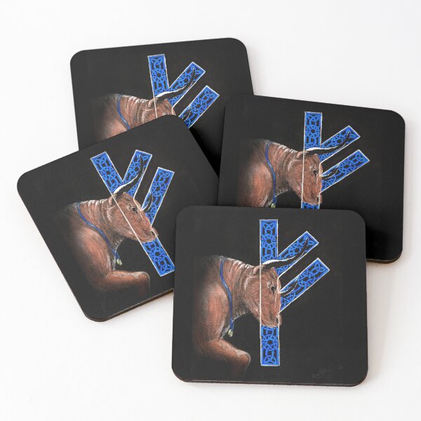Item preview, Fehu Norse Rune Painting designed and sold by cosmicoctopus.