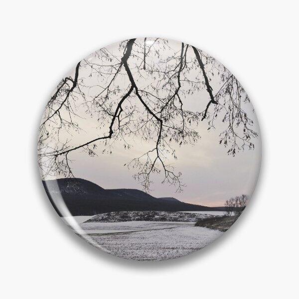 Item preview, Snowy landscape at dusk in Winter at Piliscsev, Hungary designed and sold by Istvan Ocztos.