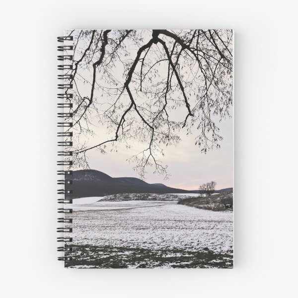 Item preview, Snowy landscape at dusk in Winter at Piliscsev, Hungary designed and sold by Istvan Ocztos.