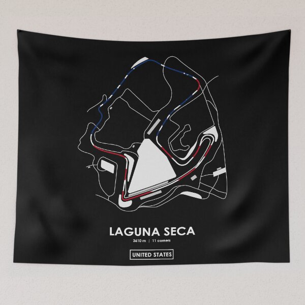 Item preview, LAGUNA SECA - USA TRACK MAP FLAG designed and sold by andreanastasio.