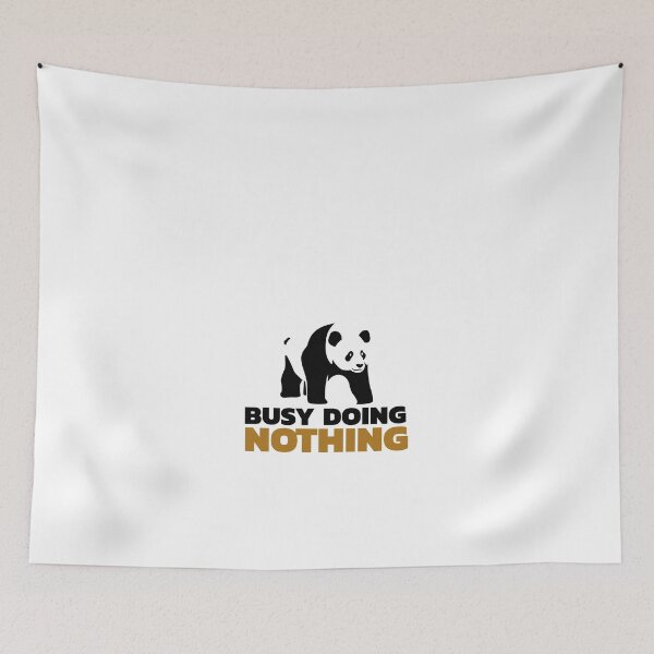Item preview, Busy Doing Nothing -funny cute lazy panda designed and sold by khaledksi.