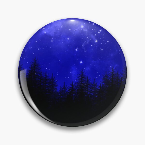 Item preview, Blue Galaxy Forest Night Sky designed and sold by Julie Erin Designs.