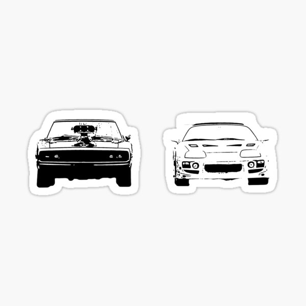 Sticker The Fast And The Furious Fast Furious Saga Hobbs And Shaw Dominic Toretto Techno Letty Ortiz Brian O Conner Dwayne Johnson Vin Diesel Paul Walker Han Seul Oh Freres Vitesse Dodge