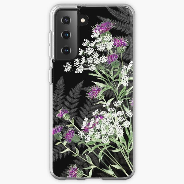 Wild Flowers - Knapweed, Ammi & Bracken Ferns Samsung Galaxy Soft Case