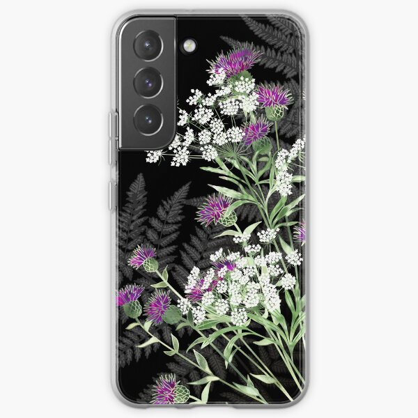 Wild Flowers - Knapweed, Ammi & Bracken Ferns Samsung Galaxy Soft Case