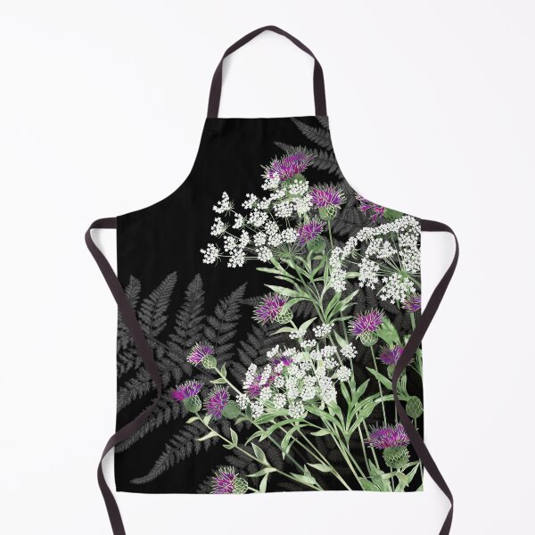 Wild Flowers - Knapweed, Ammi & Bracken Ferns Apron