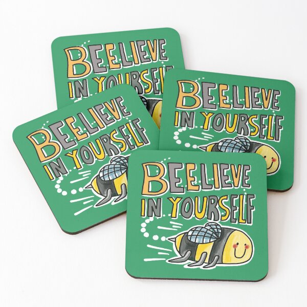 Item preview, Beelieve In Yourself: daily doodle design designed and sold by Hannah's  Doodles.