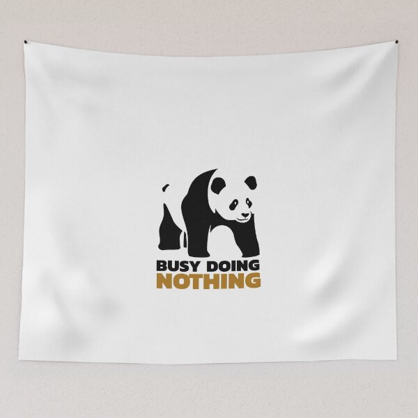 Item preview, Busy Doing Nothing -funny cute lazy panda animal designed and sold by khaledksi.