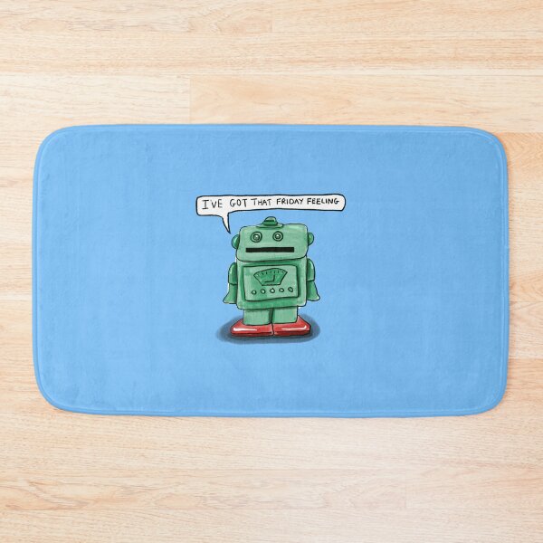 Item preview, Little Green Robot Has Got That Friday Feeling: daily doodle design designed and sold by Hannah's  Doodles.