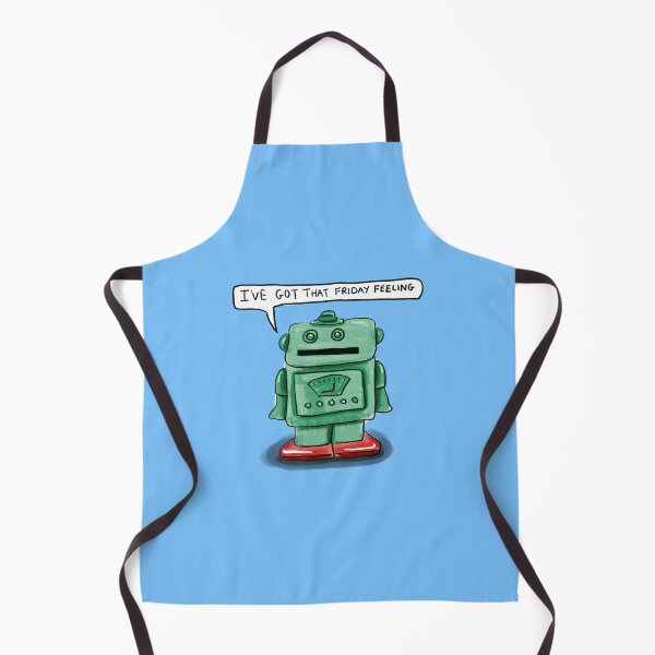 Item preview, Little Green Robot Has Got That Friday Feeling: daily doodle design designed and sold by Hannah's  Doodles.