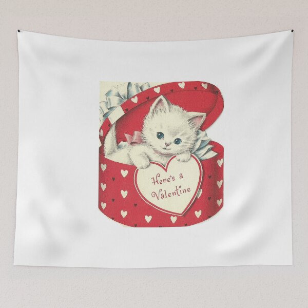 Item preview, Retro Valentine Holiday Cat designed and sold by RBEnt.