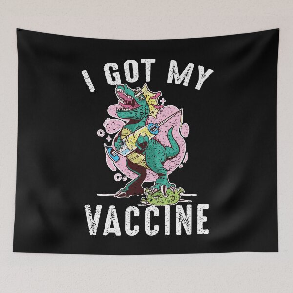 Item preview, Recibí mi vacuna T-rex Vacunado Recibí la vacuna T-rex Kids designed and sold by RandomStuffShop.