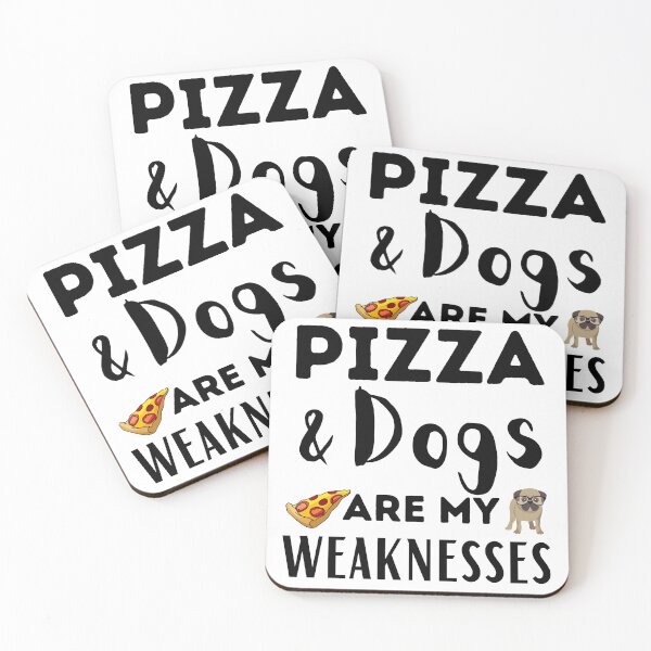 Artikelvorschau, Pizza und Hunde sind meine Schwächen lustiges Pizza-Hundezitat entworfen und verkauft von OneTimeEngineer.