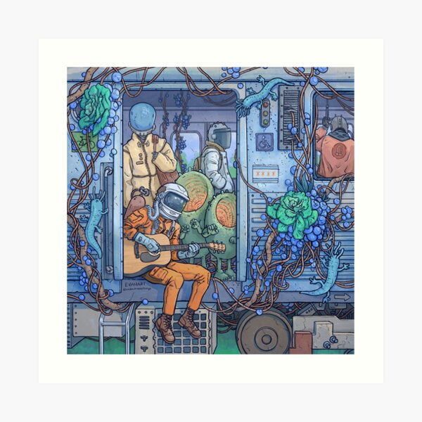 City Train Adventure Art Print