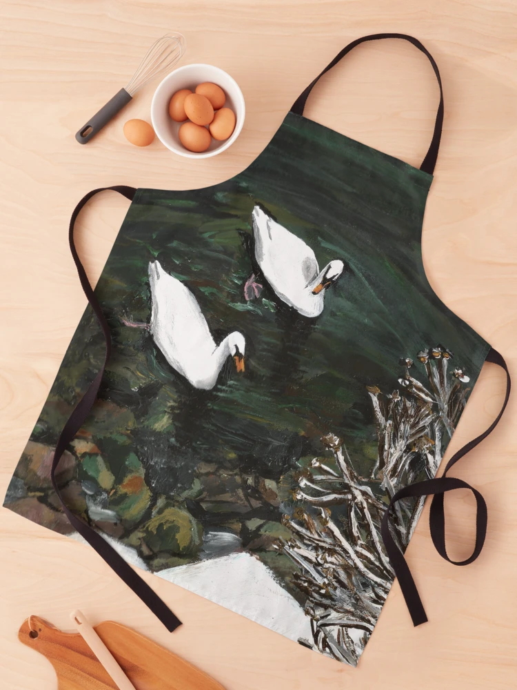 Thumbnail 1 of 6, Apron, Swans designed and sold by Rina Arling.