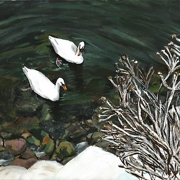 Artwork thumbnail, Swans by Rina Arling