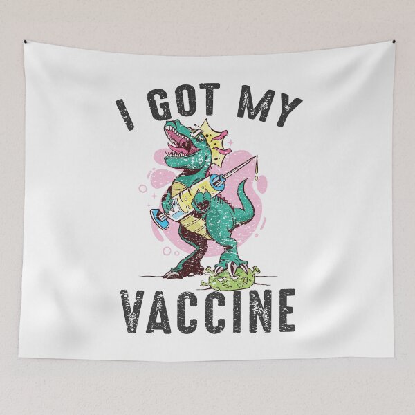 Item preview, Recibí mi vacuna T-rex Vacunado Recibí la vacuna T-rex Kids designed and sold by RandomStuffShop.