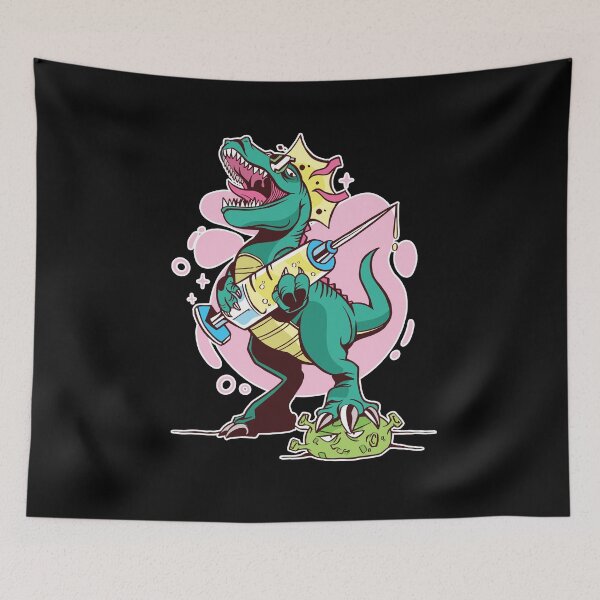 Item preview, Recibí mi vacuna T-rex Vacunado Recibí la vacuna T-rex Kids designed and sold by RandomStuffShop.