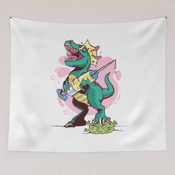Item preview, Recibí mi vacuna T-rex Vacunado Recibí la vacuna T-rex Kids designed and sold by RandomStuffShop.