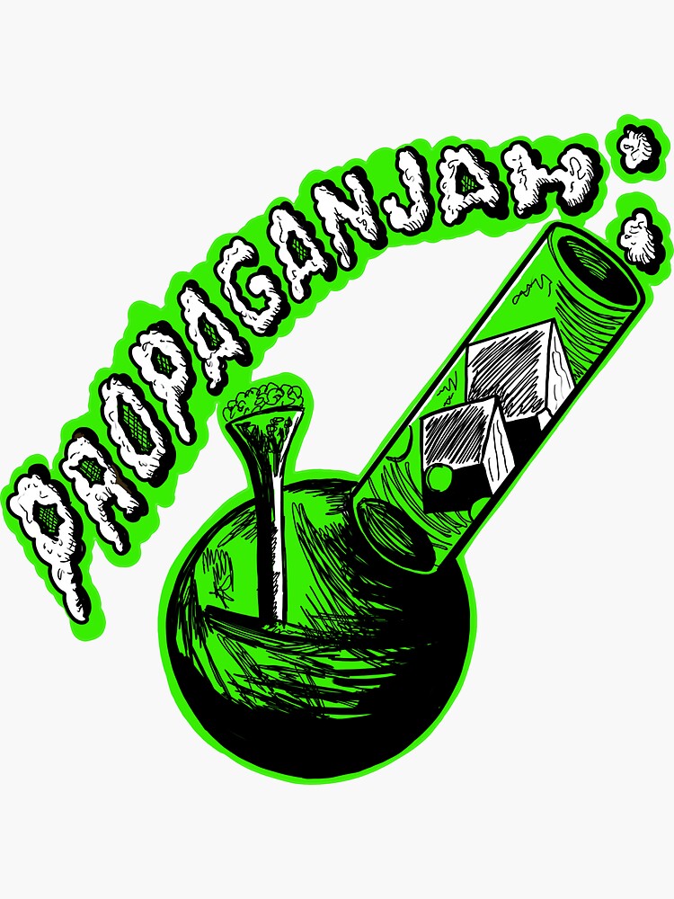 "Propaganjah Water Pipe" Sticker by Propaganjah Redbubble