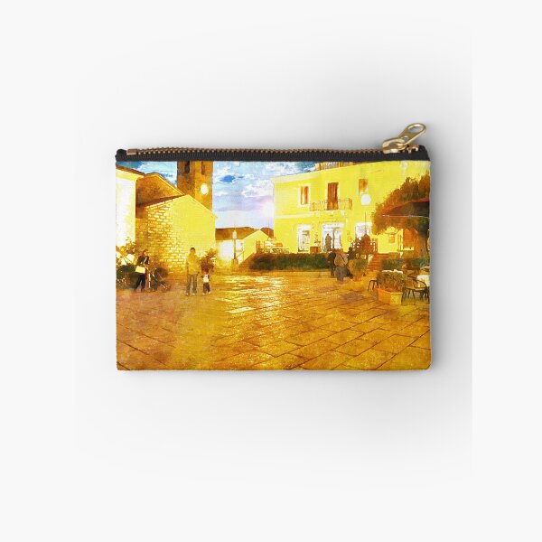 Item preview, Arzachena: night square with church designed and sold by Giuseppe Cocco.