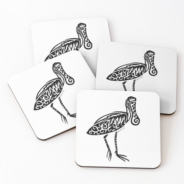 Item preview, Roseate Spoonbill Tribal Design  designed and sold by KitayamaDesigns.