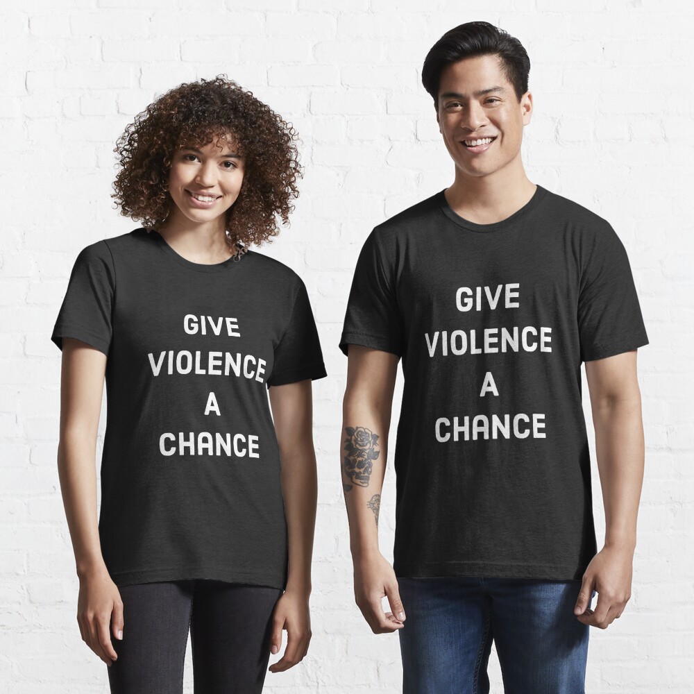 Give violence a chance Front black T-shirt for men
