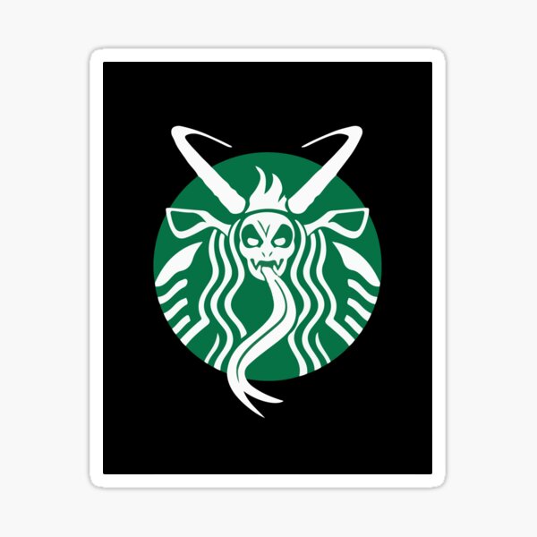 Krampuspresso - Caffeine Demon (BLACK) Sticker