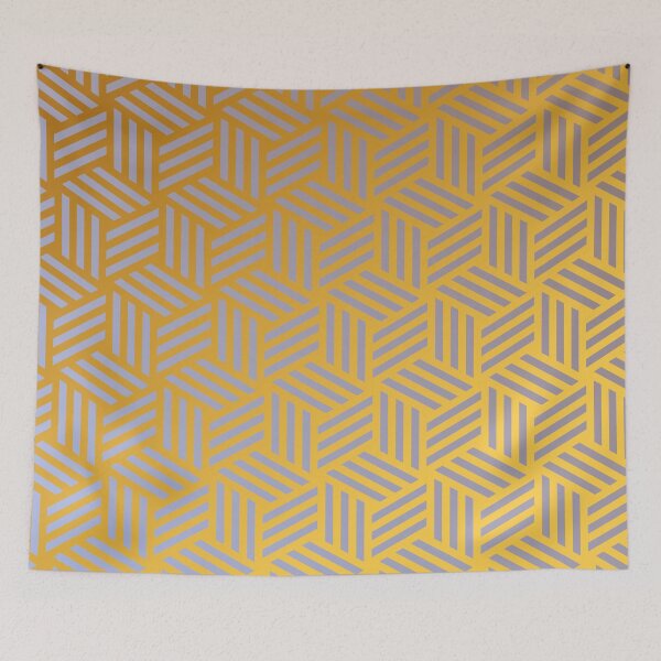 Item preview, Gold and Silver Halftone Cube Pattern designed and sold by Magical  Designs.