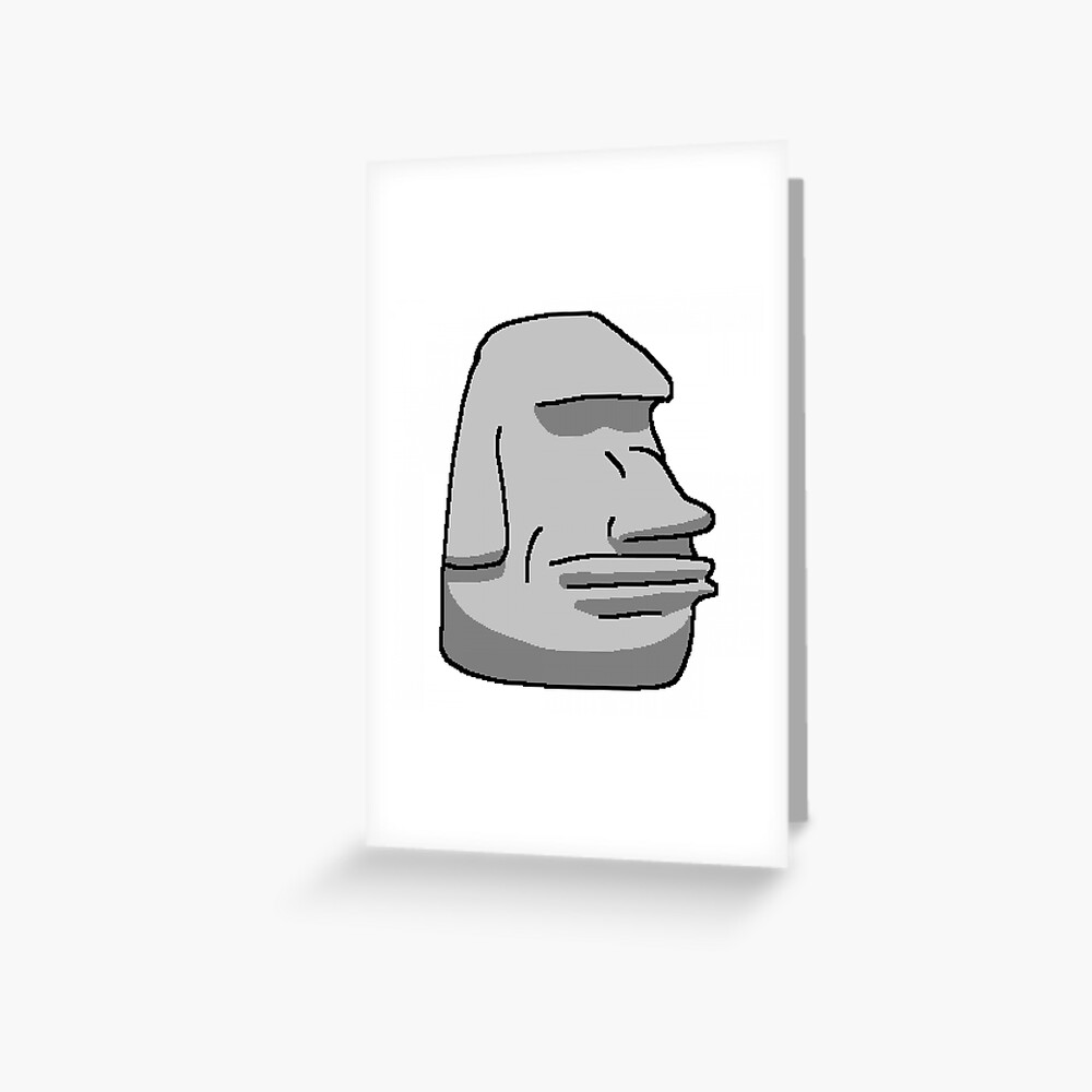 Moyai Emoji Moai Emoji Easter Island | Greeting Card